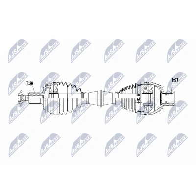 Imagen de NTY NPW ME 064 Árbol de transmisión MERCEDES BENZ: Clase B, A, CLA Coupé