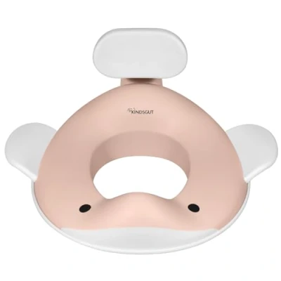 Imagen de Kindsgut Reductor en forma de ballena, para niños, colores suaves y modernos, libre sustancias nocivas apto niños color durazno