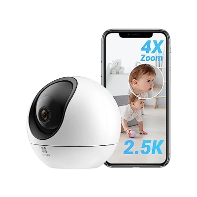 Imagen de EZVIZ Camara Vigilancia WiFi Interior 360,4MP Cámara IP de Seguridad 2.4/5GHz AI Detección Personas y Mascotas,Llamada Bidireccional,Seguimiento Zoom Auto,Funciona con Alexa,Modelo C6