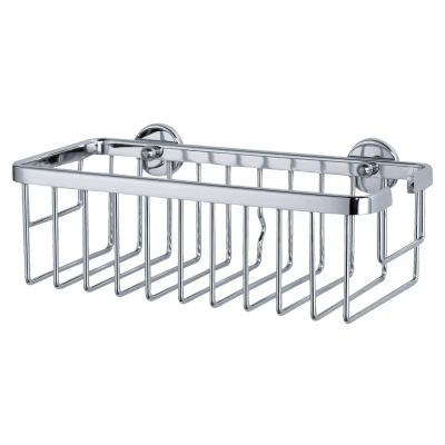 Imagen de tesa Aluxx Cesta de ducha, aluminio cromado brillante, autoadhesiva, tecnología montaje adhesiva, 92 x 250 125 mm