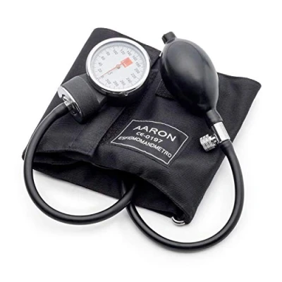 Imagen de Tensiómetro aneroide AARON® brazalete ajustable. Kit profesional para la medición de tensión arterial. Esfigmomanómetro aneroide.