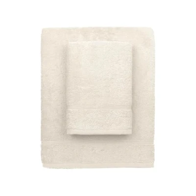 Imagen de zer0bed, Toallas de baño Color Crema Marfil, Juego 2 baño, Toalla Cara, bidé, Liso, 100% algodón, Unidades