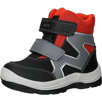 Imagen de Geox B FLANFIL BOY ABX, Barco Ankle para Bebé Niños, BLACK/ORANGE, 24 EU