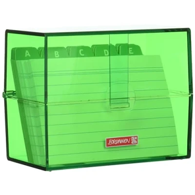 Imagen de Brunnen, 1026353583, BRUNNEN 102057052 Fichero, 12 x 9,5 6,5 cm (para tarjetas A7), poliestireno, kiwi, código de color, 1,