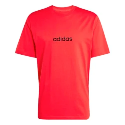 Imagen de adidas Hombre Essentials Linear Single Jersey tee, Pure Ruby/Black, M