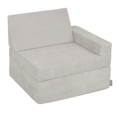 Imagen de KiddyMoon Sillón Infantil Plegable De Espuma para Niños Habitación Colchón Colchones Relax Niñas Y Niños, Gris Claro