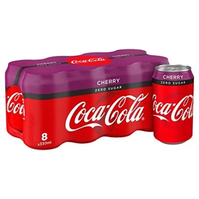 Imagen de Coca Cola Zero cereza 8 x 330ml