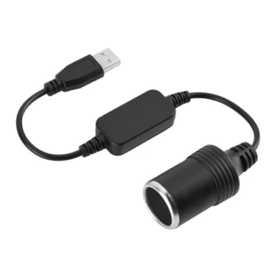 Imagen de DEWIN Adaptador USB a Mechero Hembra,12V Convertidor de Encendedor Cigarrillos Toma 12V para Automóvil