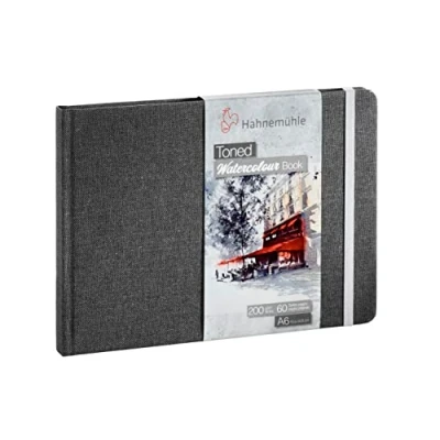 Imagen de Hahnemuhle 10625170 Cuaderno de acuarela en tonos A6 gris, 1 unidad
