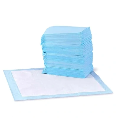 Imagen de Amazon Basics Almohadillas de adiestramiento Perros y Cachorros, diseño 5 Capas a Prueba Fugas con Superficie Secado rápido, Regular, 56 x cm, 150 Unidades, Azul