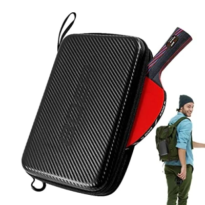 Imagen de Maodom Funda tenis mesa rígida para raqueta pala 2 raquetas y 3 7 pelotas