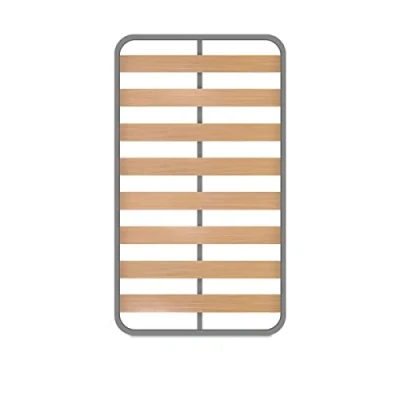 Imagen de Cama express Somier Hades Sin Patas Estructura de Madera y Tubos Acero Ideal para Dormitorio Habitación tu Hogar Medidas: 80 x 200 cm