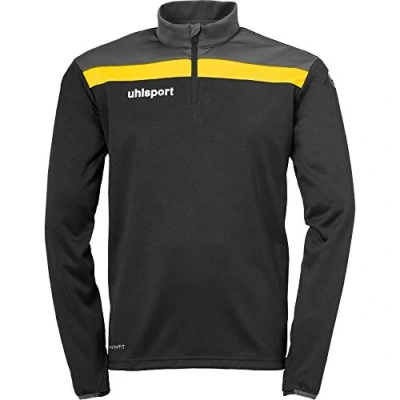 Imagen de Uhlsport Offense 23 1/4 Zip Top Camiseta De Fútbol para Hombre, Negro/Antracita/Lima amar, XL