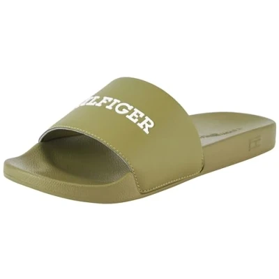 Imagen de Tommy Hilfiger Chanclas Hombre Pool Slide Zapatillas de Baño, Verde (Mash Green), 41 EU