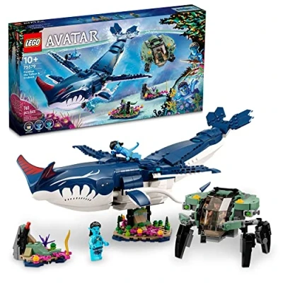 Imagen de LEGO Avatar Payakan el Tulkun y Crabsuit, Juguete de Construcción con Animal Vehículo, Película The Way of Water, Aventuras Submarinas en Pandora, Regalo para Niños Niñas 9 Años o Más 75579