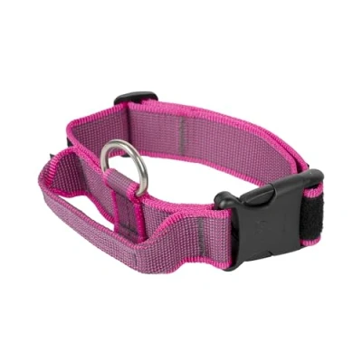 Imagen de Collar Color &amp; Gray con la manija, cerradura de seguridad y el remiendo intercambiables, 40 mm (38 53 cm), Rosa Gris