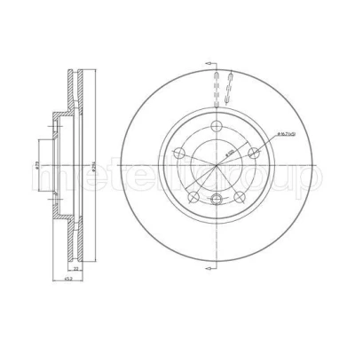 Imagen de Disco de freno METELLI 23 1408C