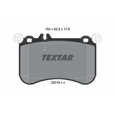 Imagen de TEXTAR 2521901 Juego de pastillas freno preparado para indicador desgaste con pesos equilibrio MERCEDES BENZ: Clase E Berlina, S Berlina