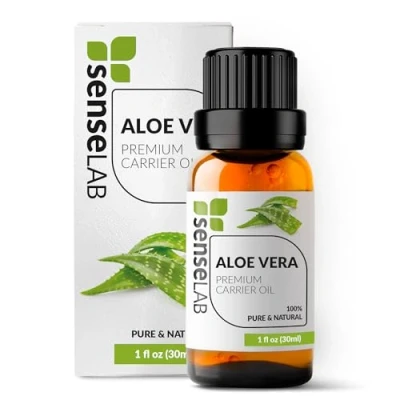 Imagen de SenseLAB Aceite de Aloe Vera Base 100% Puro para Mezclar Aceites Esenciales Hidratante el Cuidado del Cabello y la Piel Masaje Relajante (30 ml)