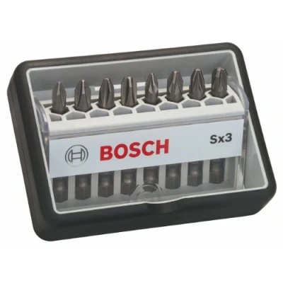Imagen de Bosch 2 607 002 558 Set de 8 puntas atornillar Robust Line, Sx extraduras 49 mm, 8tlg. (pack 8)