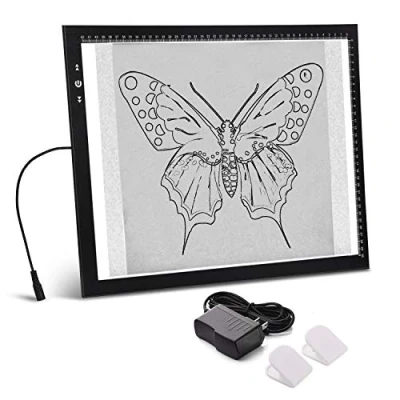 Imagen de HSK A3 LED Mesa de Luz Dibujo Modos bloqueo/desbloqueo Botón atenuación táctil Súper brillo 6000 Lux Empaquetado con adaptador 12V 1A