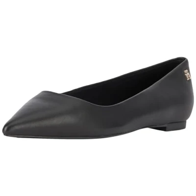 Imagen de Tommy Hilfiger Essential Pointed Ballerina FW0FW07863, Bailarinas Mujer, Negro (Black), 36 EU