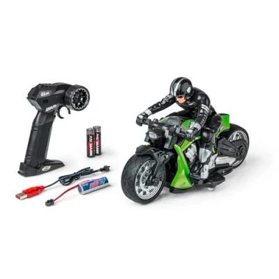 Imagen de Carson 500404281 RC Devil Bike 100% RTR Verde Moto teledirigida, 50 Minutos de conducción, RC, Regalo para niños
