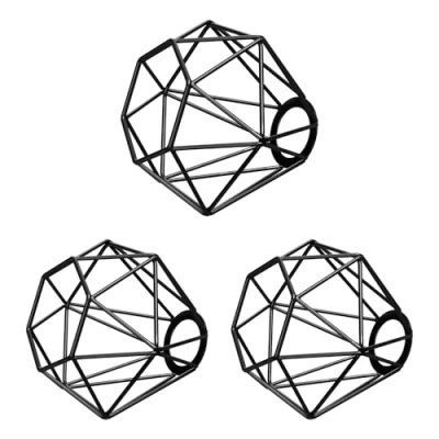 Imagen de ledscom.de 3 piezas pantalla jaula, negra, 155mm Ø