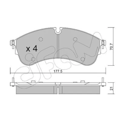 Imagen de CIFAM 822 1174 0 Juego de pastillas freno preparado para indicador desgaste VOLKSWAGEN: Crafter Furgón, Camión plataforma/Chasis