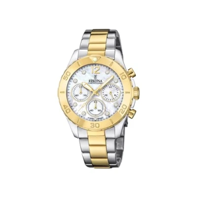 Imagen de Festina Mineralglas Cronógrafo, Mujer, Talla: One Size, Silberfarben