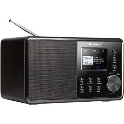 Imagen de Karcher Dab 3000 Radio Dab+ (Radio Digital, Plus/FM RDS, Entrada Auxiliar, Despertador con Alarma Dual, de Cocina pequeña, Negro)