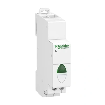 Imagen de Schneider Electric A9E18321 Acti 9 iIL Simple Verde Piloto, 82mm x 18mm 69.5mm, Blanco