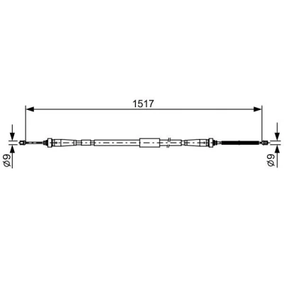 Imagen de BOSCH 1 987 482 639 Cable de Freno Mano 1517