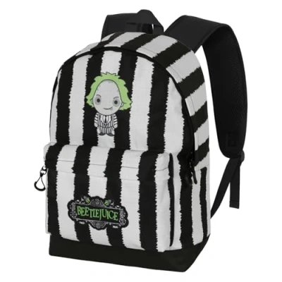 Imagen de Karactermania Mochila escolar para niños, Talla: One Size, Beetlejuice white