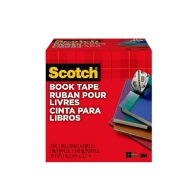 Imagen de 3M Scotch 845 Book Tape 76,2Mmx13,7M,12 Rollos/Embalaje