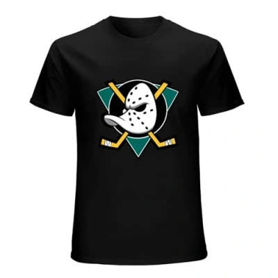 Imagen de Mighty Ducks Anaheim Camiseta para hombre, talla XS, Negro, 3XL