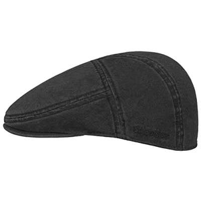 Imagen de Stetson Paradise Cotton Gorra Plana Hombre con protección UV 40 de algodón Verano/Invierno Negro M (56 57 cm)