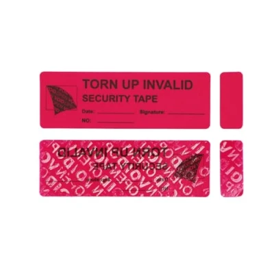 Imagen de 100 pegatinas de seguridad, con garantía inviolabilidad, a prueba manipulación 1&quot;x3&quot; Marked on tape 100pcs