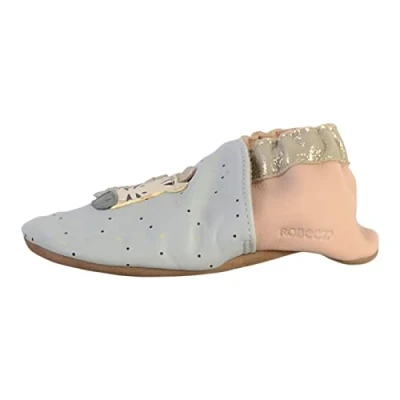 Imagen de Robeez CUTE Zebra Zapatos de bebé para niños, Talla: 27, Gris rose Piel
