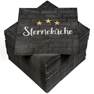 Imagen de Heku 30243 245: 100 servilletas, 3 Capas, Star Kitchen 2, Materiales sintéticos, Cocina Estrella 2
