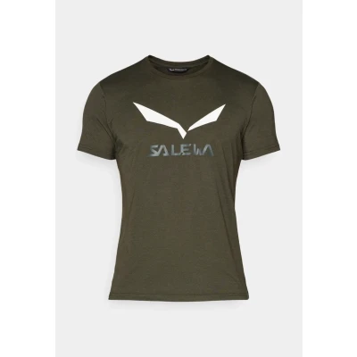 Imagen de Salewa Solidlogo DRY Camiseta deportiva, Hombre, Talla: 56, Dark olive