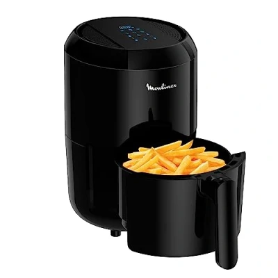 Imagen de Moulinex EZ3018 Easy Fry Compact Precision Freidora eléctrica para 2 personas, 6 modos preestablecidos, pantalla táctil, 1030 W, capacidad de 1,5 kg, 1,6 l, color negro