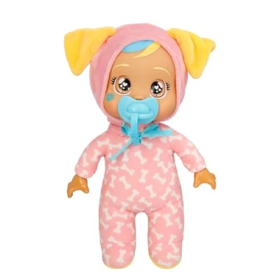 Imagen de Bebés Llorones Tiny Cuddles Day Care Muffy, Muñeco de Peluche Vestido con Pijama del Jardín Infancia, Llora Lágrimas Verdad, Juguete para Niñas y Niños 18+ Meses