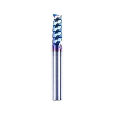 Imagen de SpeTool Fresas 6mm para Aluminio Fresa de un Solo Filo Carburo Tungsteno Sólido CNC con Revestimiento TAC Longitud Corte 22mm Madera Acrílico Plástico PVC MDF