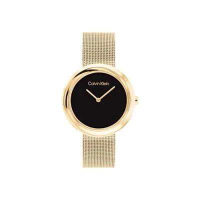 Imagen de Calvin Klein Reloj Analógico de Cuarzo para mujer Colección TWISTED BEZEL Collection con Correa Acero Inoxidable en Malla o Cuero