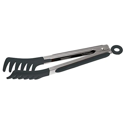 Imagen de SAMBONET Pinzas para Espaguetis, Cocinar, Pasta, Utensilios de Cocina Profesionales , Multifuncionales Silicona, Color Negro