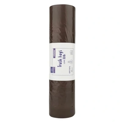 Imagen de IDEA HOME 25 Unidades Bolsas de Basura LDPE para Reciclar Extra Resistentes Separación Residuos, Fuerte, 120L, Marrón