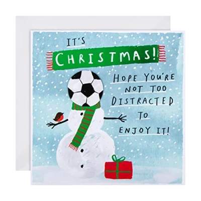 Imagen de Hallmark Tarjeta de Navidad Divertido diseño fútbol