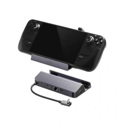 Imagen de Anker Estación Base para Steam Deck/ROG Ally, 6 en 1 Deck, Hub USB C con HDMI 4K@60Hz, Ethernet 1Gbps, 2 Puertos A y C, Carga rápida de 100W ROG Ally Más