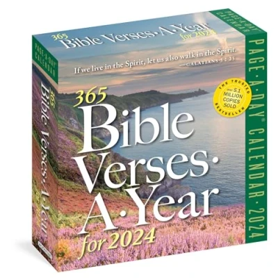 Imagen de 365 Bible Verses a Year for 2024 Page Day Calendar: Timeless Words From the to Guide, Comfort, and Inspire